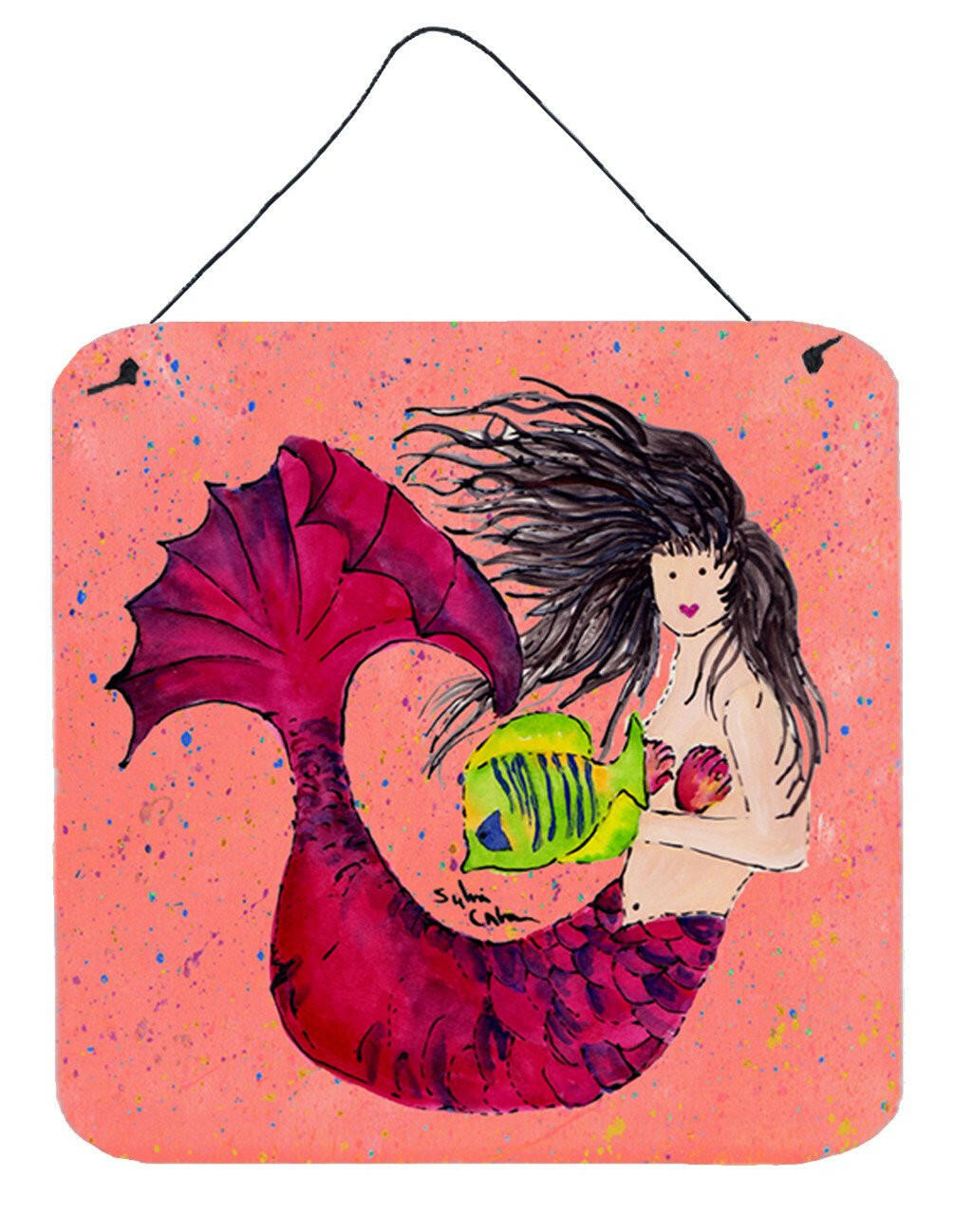 Mermaid Aluminium Metal Wall or Door Hanging Prints by Caroline's Treasures