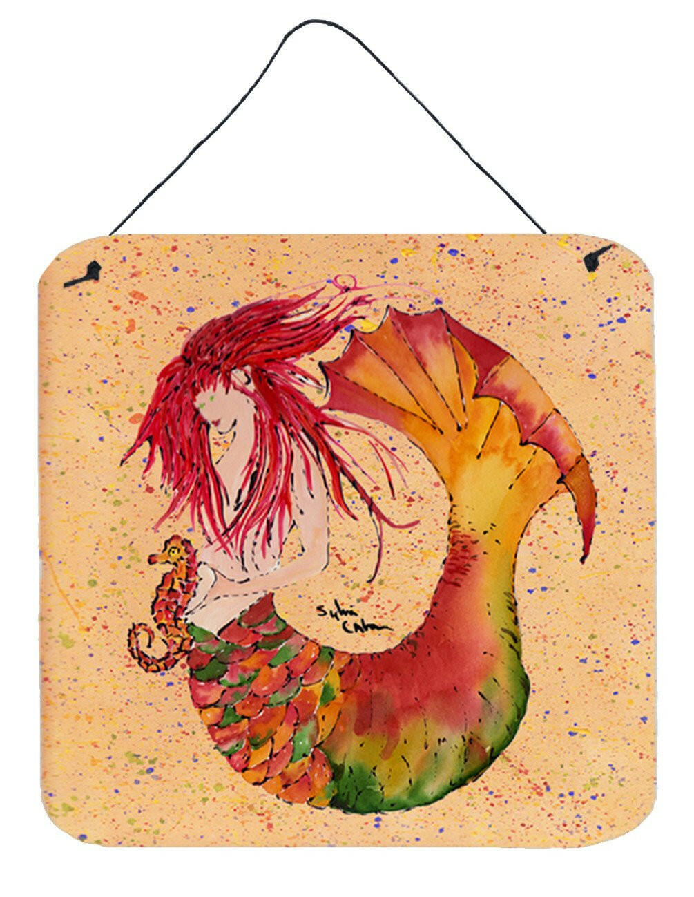 Mermaid Aluminium Metal Wall or Door Hanging Prints by Caroline's Treasures