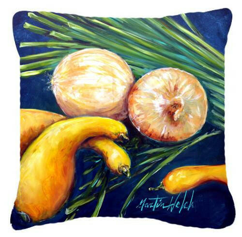 Crooked Neck Squash Canvas Fabric Decorative Pillow MW1206PW1414 by Caroline's Treasures