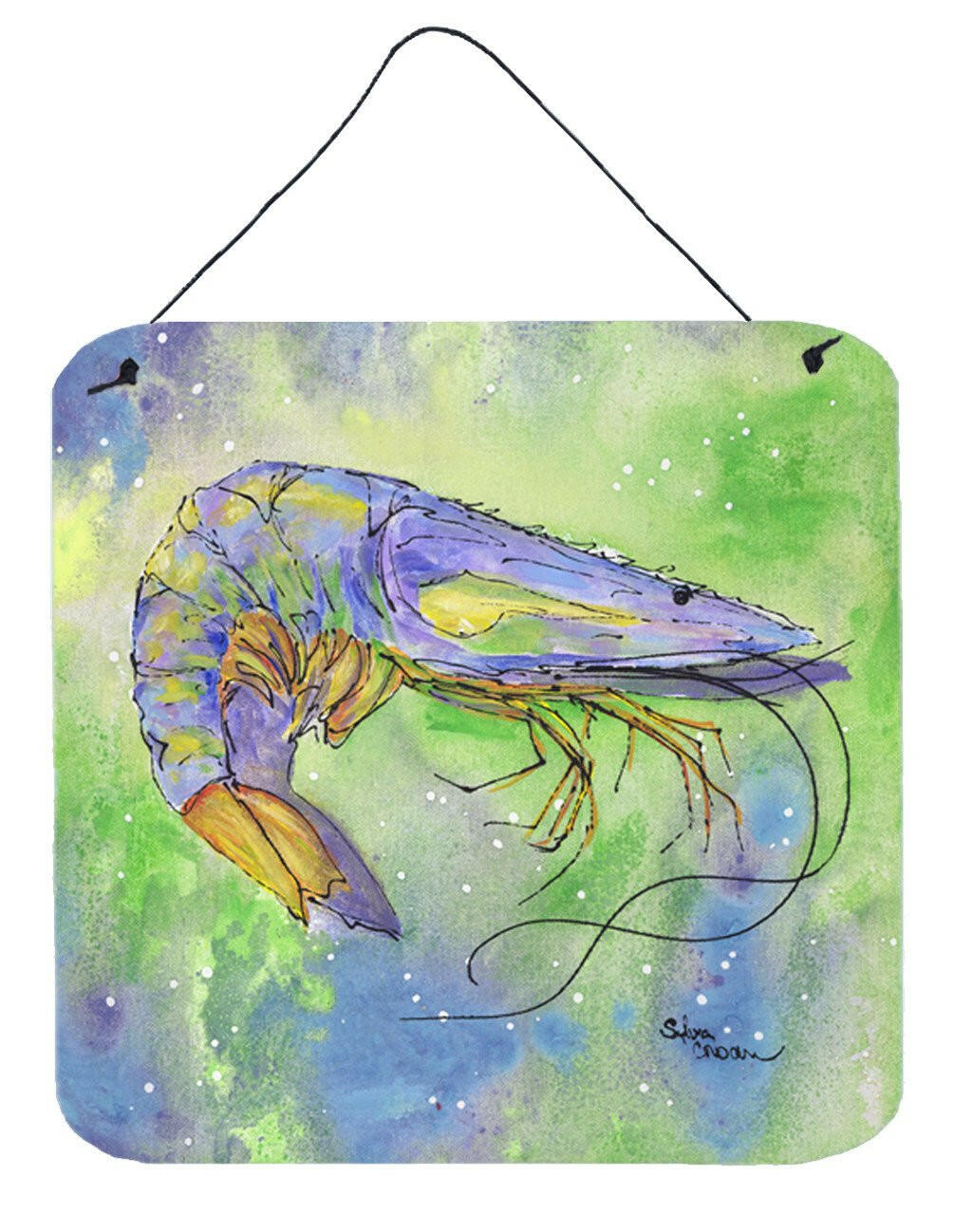 Shrimp Aluminium Metal Wall or Door Hanging Prints by Caroline&#39;s Treasures