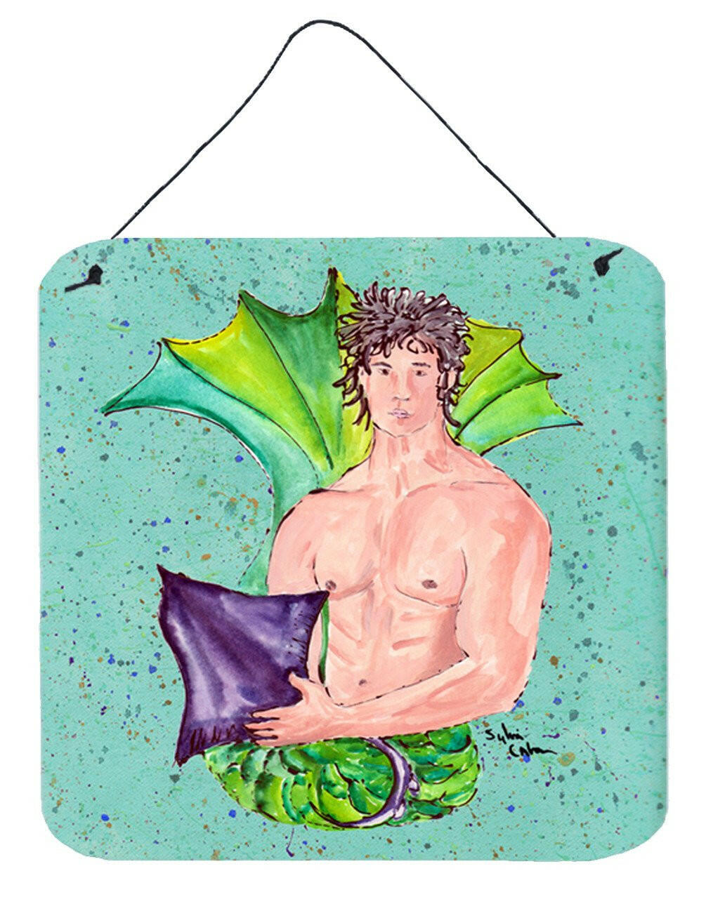 Merman Aluminium Metal Wall or Door Hanging Prints by Caroline's Treasures