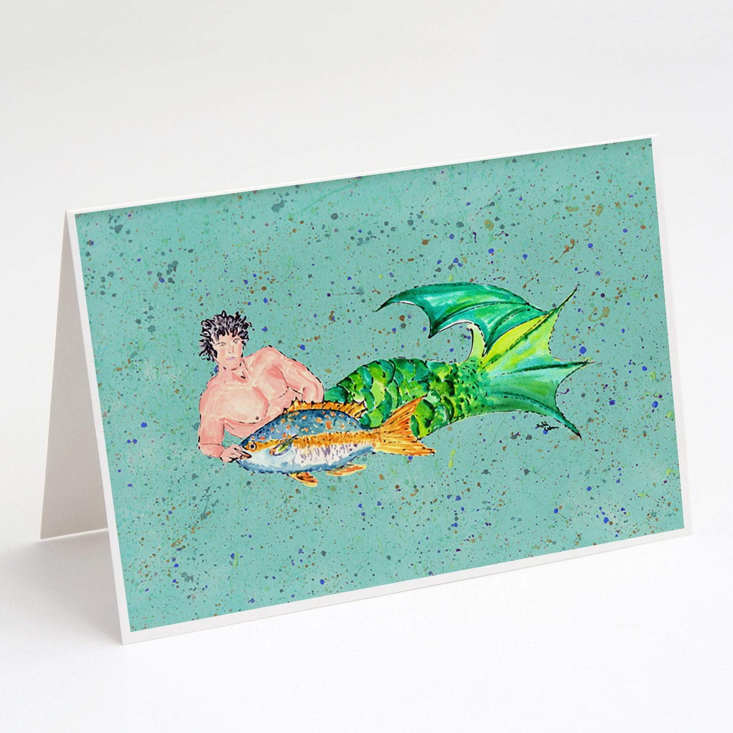 Buy this Black Headed Merman Greeting Cards and Envelopes Pack of 8