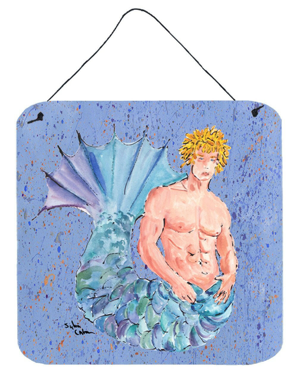 Merman Aluminium Metal Wall or Door Hanging Prints by Caroline's Treasures