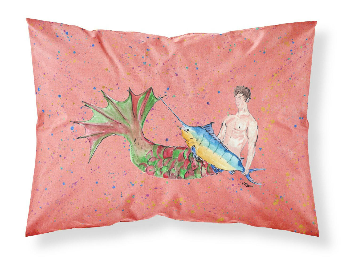 Merman Moisture wicking Fabric standard pillowcase by Caroline's Treasures