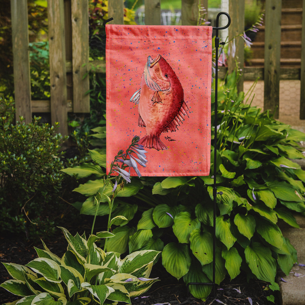 Fish Strawberry Snapper Flag Garden Size.