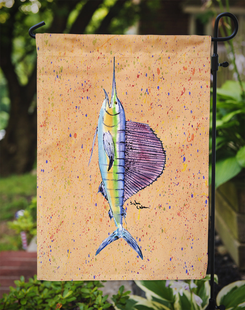 Fish Sailfish Flag Garden Size.