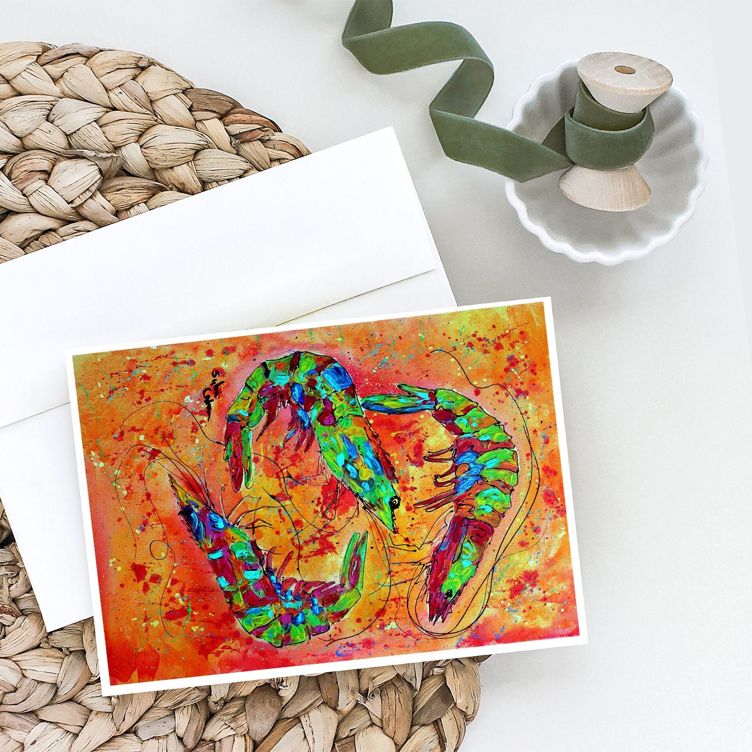 Buy this Shrimp Greeting Cards and Envelopes Pack of 8