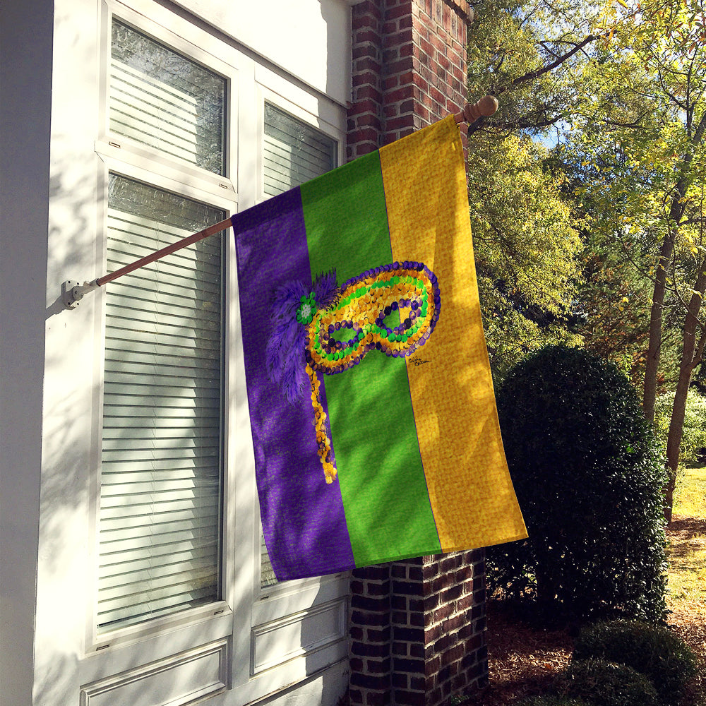 Mardi Gras Mask Flag Canvas House Size  the-store.com.