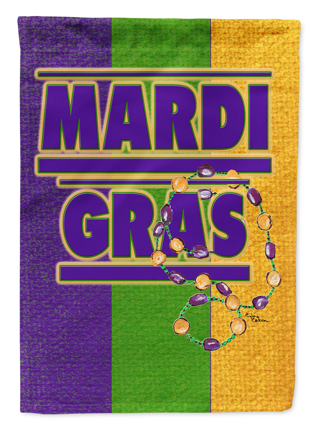 Mardi Gras Flag Canvas House Size  the-store.com.