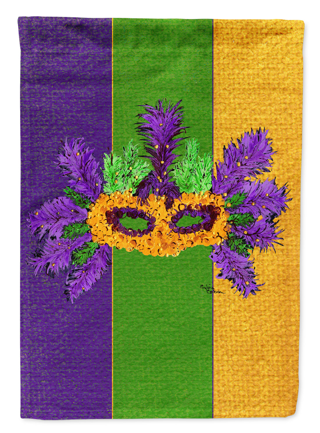 Mardi Gras Flag Canvas House Size  the-store.com.