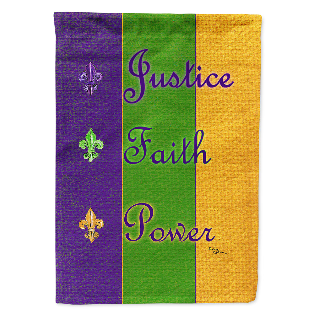 Mardi Gras Flag Canvas House Size  the-store.com.