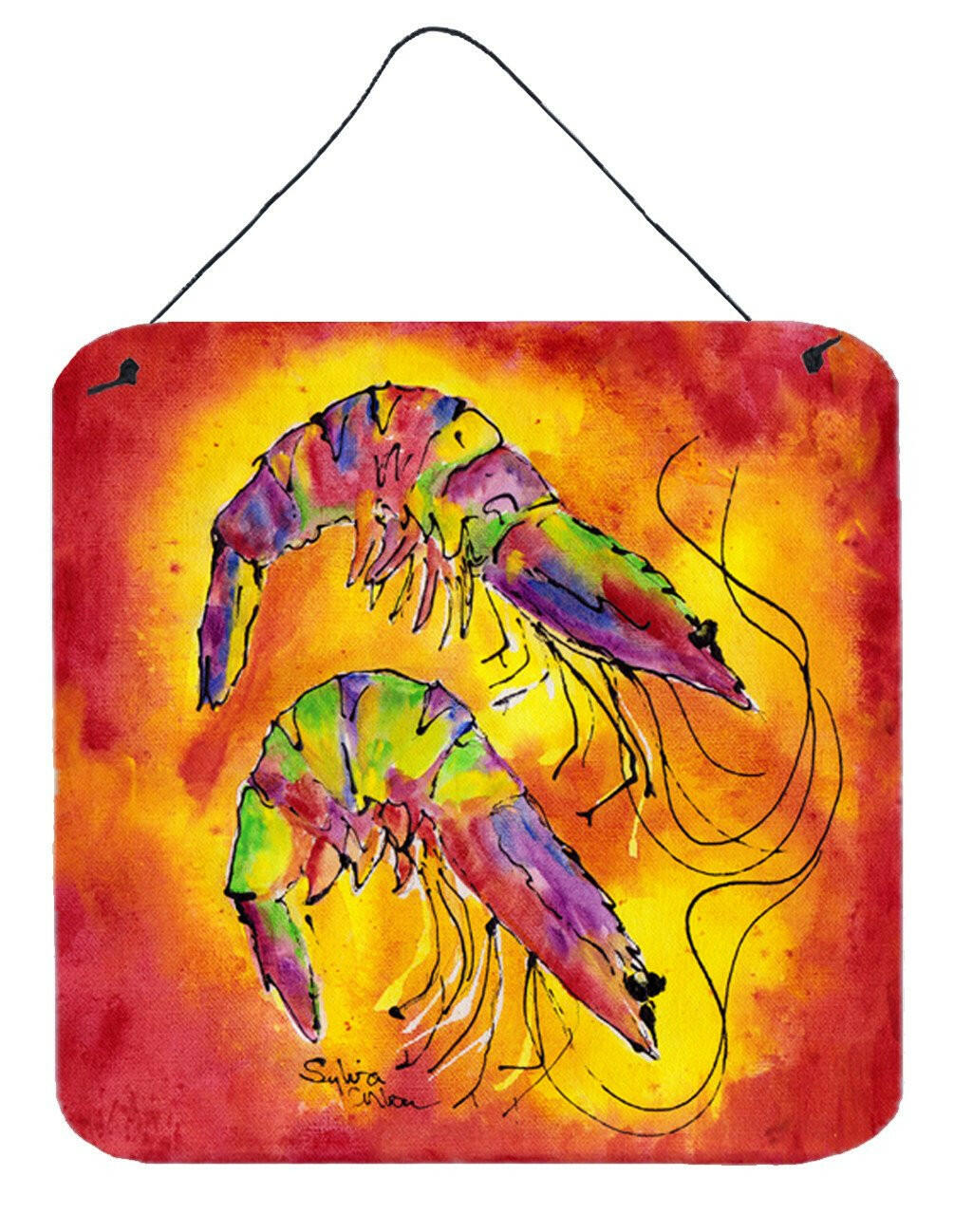 Shrimp Aluminium Metal Wall or Door Hanging Prints by Caroline&#39;s Treasures