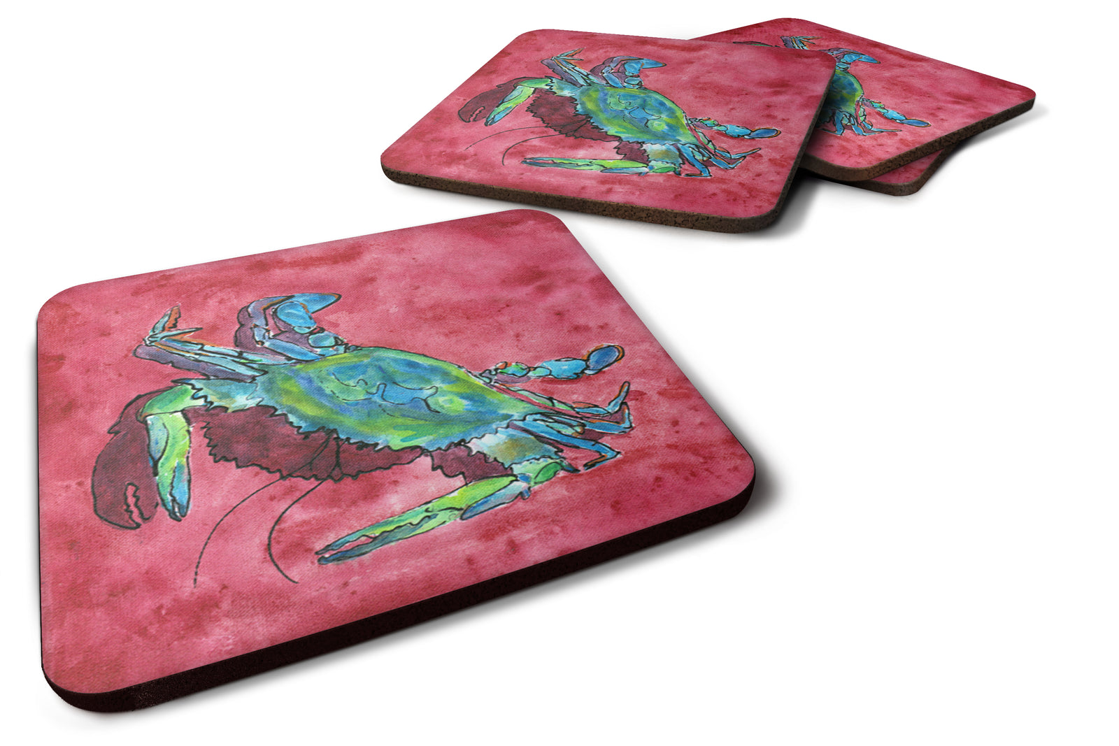 Set of 4 Crab Foam Coasters - the-store.com