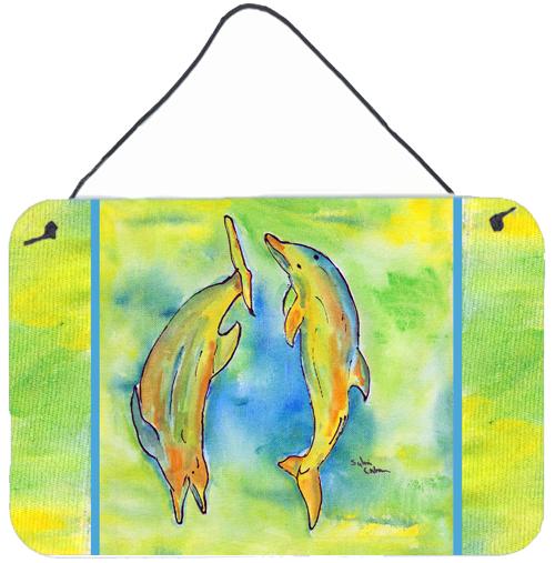 Dolphin  Indoor or Aluminium Metal Wall or Door Hanging Prints by Caroline&#39;s Treasures