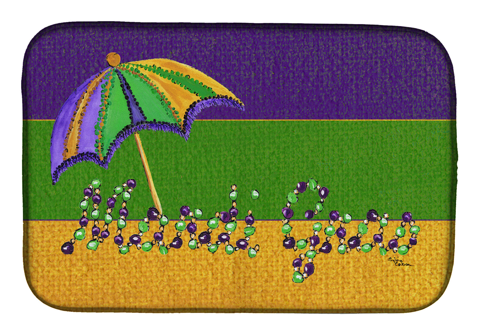 Mardi Gras Dish Drying Mat 8381DDM  the-store.com.