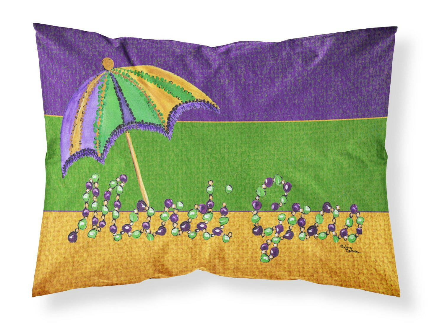 Mardi Gras Moisture wicking Fabric standard pillowcase by Caroline's Treasures