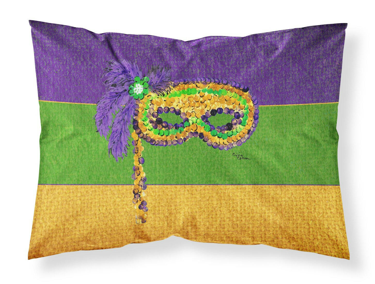 Mardi Gras Moisture wicking Fabric standard pillowcase by Caroline's Treasures