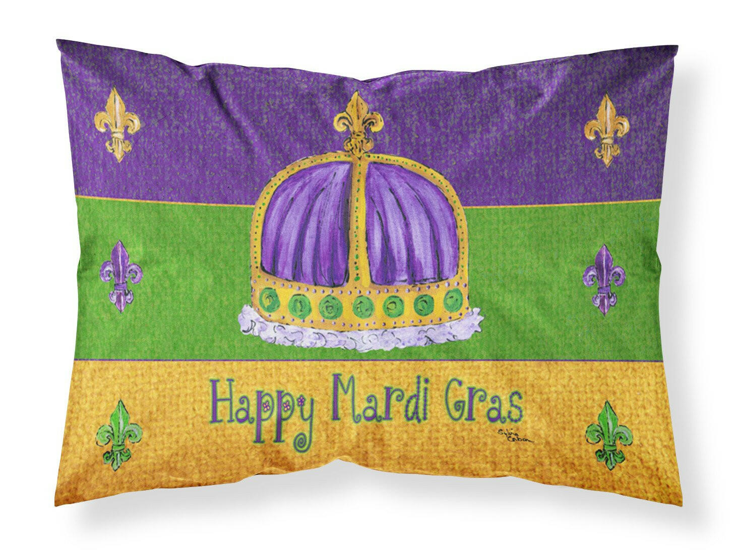 Mardi Gras Moisture wicking Fabric standard pillowcase by Caroline's Treasures