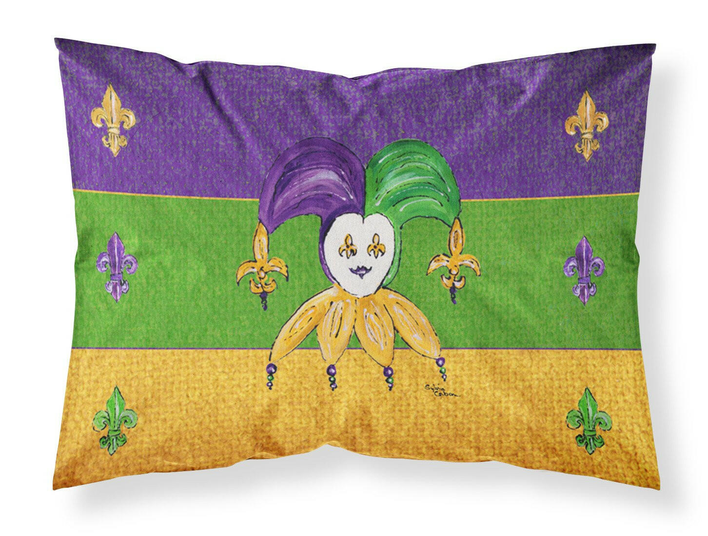 Mardi Gras Moisture wicking Fabric standard pillowcase by Caroline's Treasures