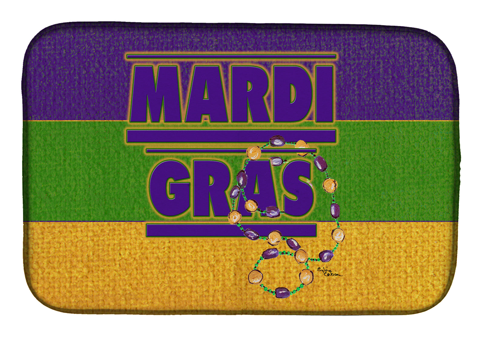 Mardi Gras Dish Drying Mat 8388DDM  the-store.com.