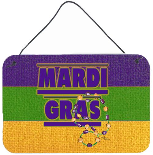 Mardi Gras Aluminium Metal Wall or Door Hanging Prints by Caroline&#39;s Treasures