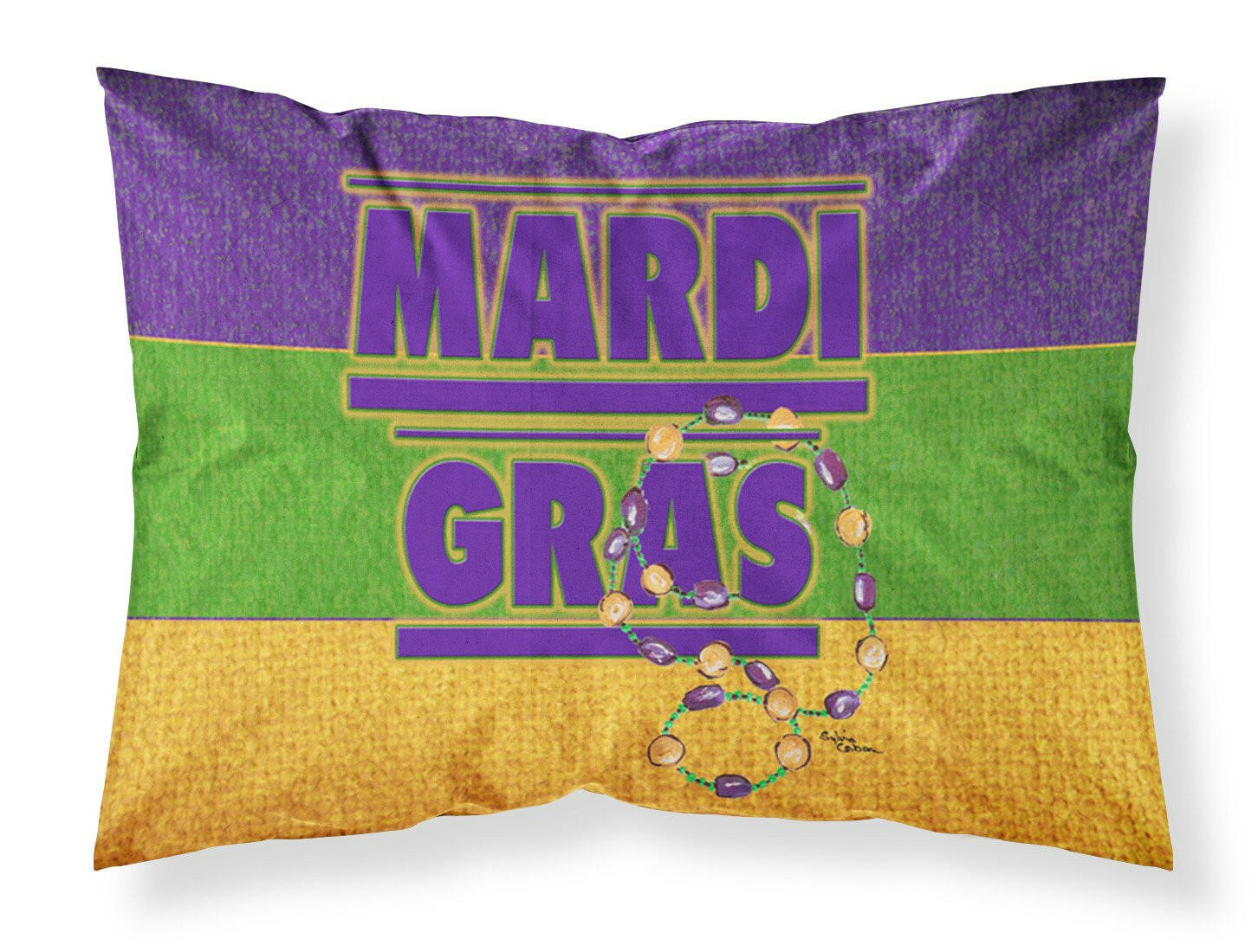 Mardi Gras Moisture wicking Fabric standard pillowcase by Caroline's Treasures