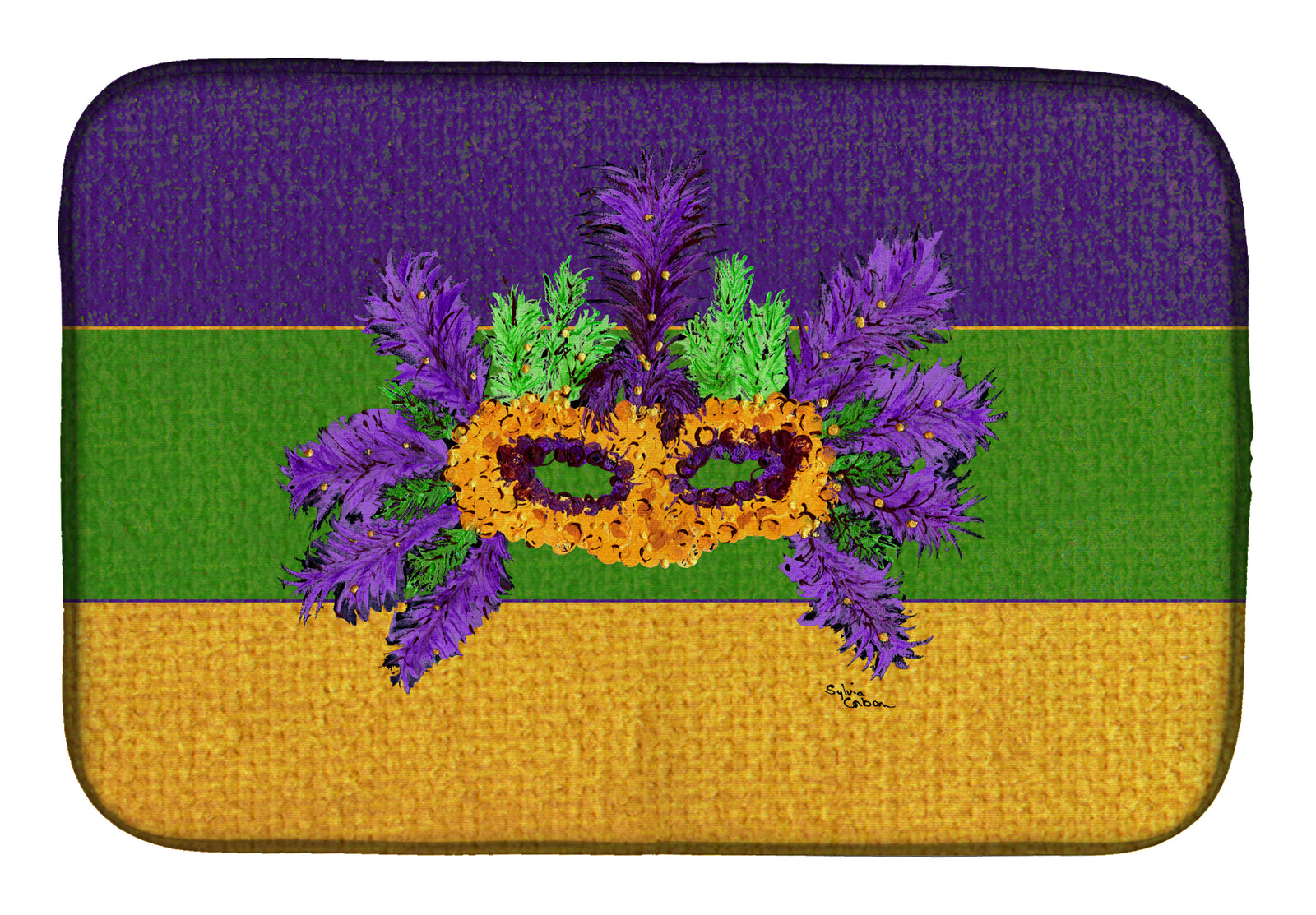 Mardi Gras Dish Drying Mat 8389DDM  the-store.com.