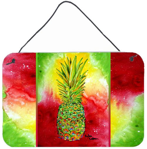 Pineapple  Indoor or Aluminium Metal Wall or Door Hanging Prints by Caroline&#39;s Treasures