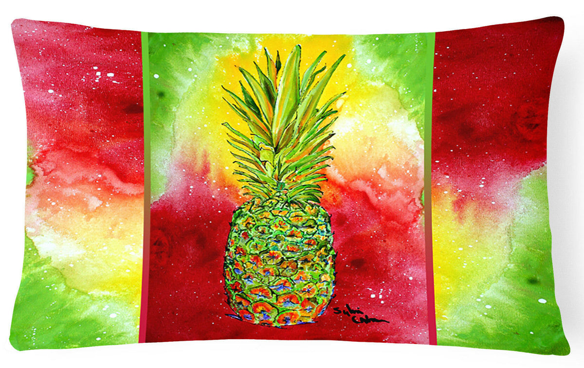 Pineapple   Canvas Fabric Decorative Pillow by Caroline&#39;s Treasures