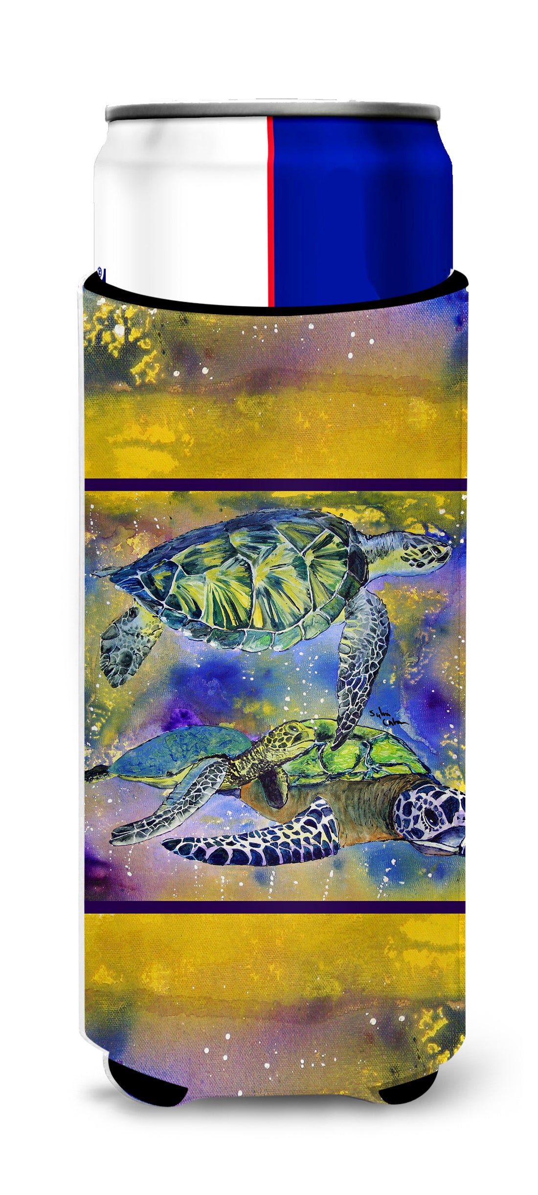 Sea Turtles Loggerhead Ultra Beverage Insulators for slim cans 8405MUK.