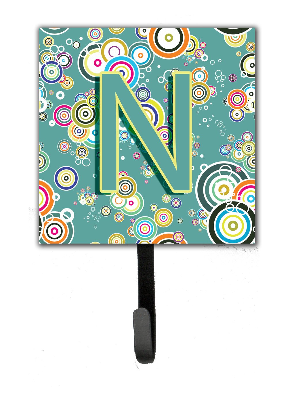 Letter N Circle Circle Teal Initial Alphabet Leash or Key Holder CJ2015-NSH4 by Caroline's Treasures