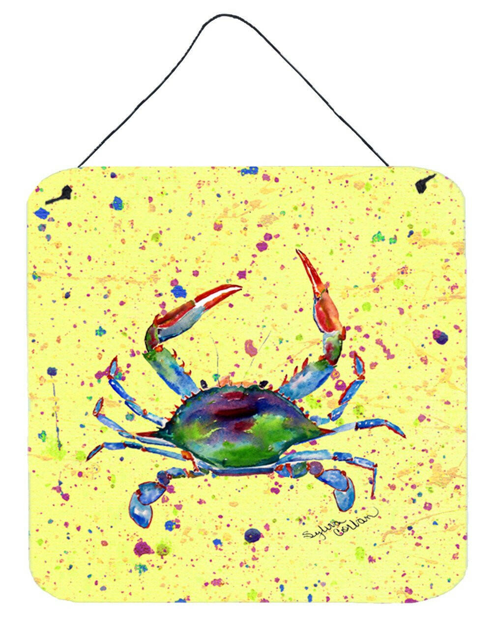 Crab Aluminium Metal Wall or Door Hanging Prints by Caroline&#39;s Treasures