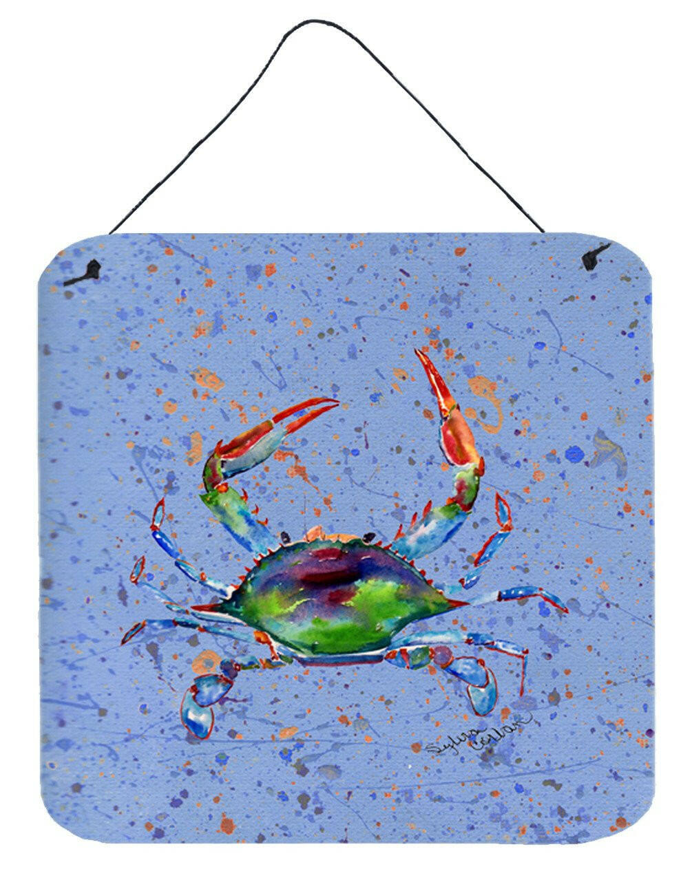 Crab Aluminium Metal Wall or Door Hanging Prints by Caroline&#39;s Treasures