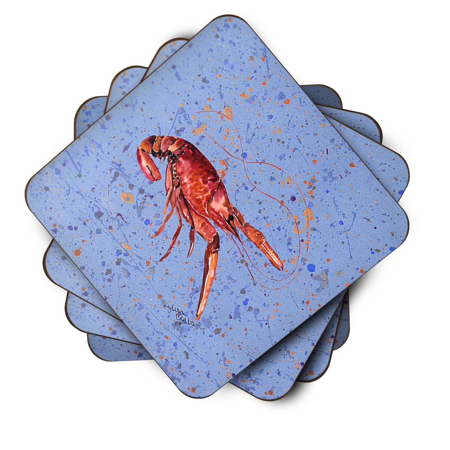 Set of 4 Crawfish Foam Coasters - the-store.com