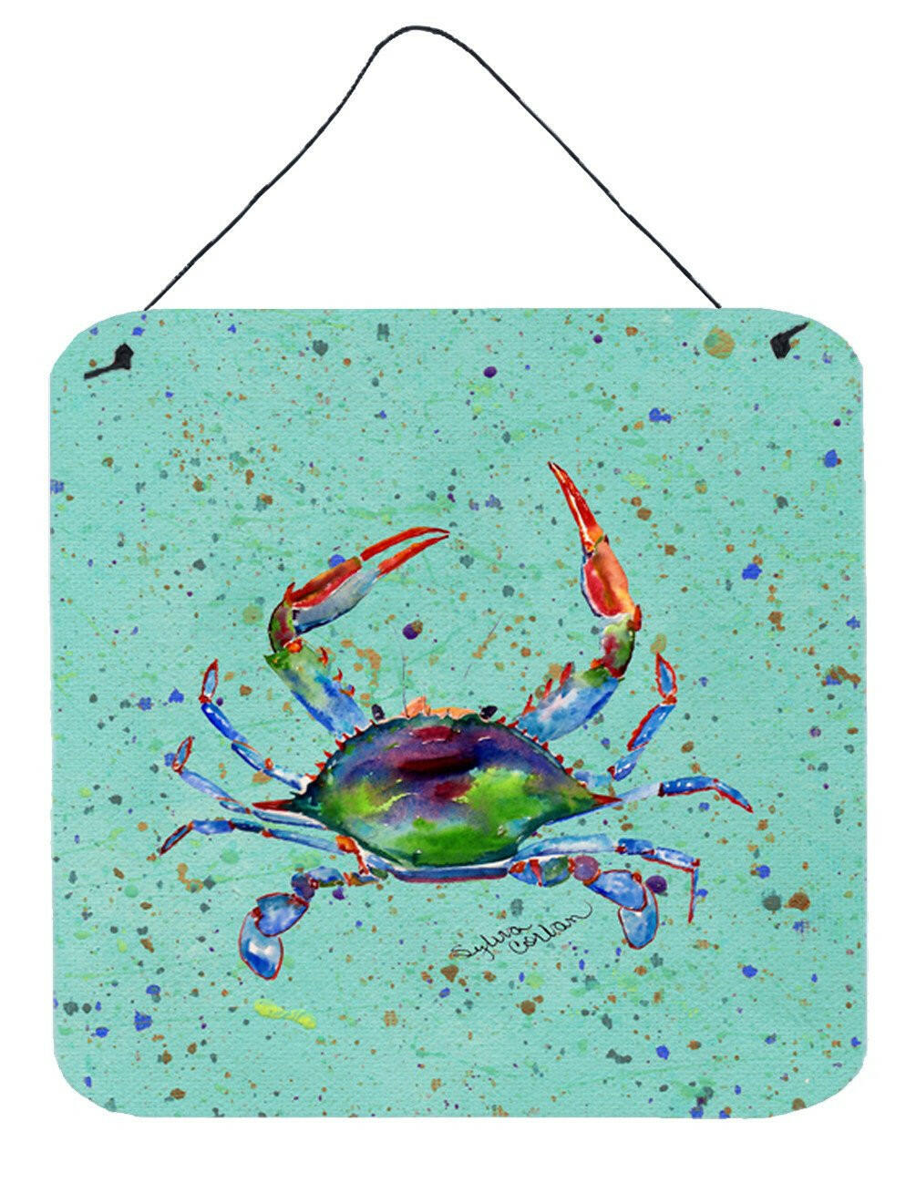 Crab Aluminium Metal Wall or Door Hanging Prints by Caroline's Treasures