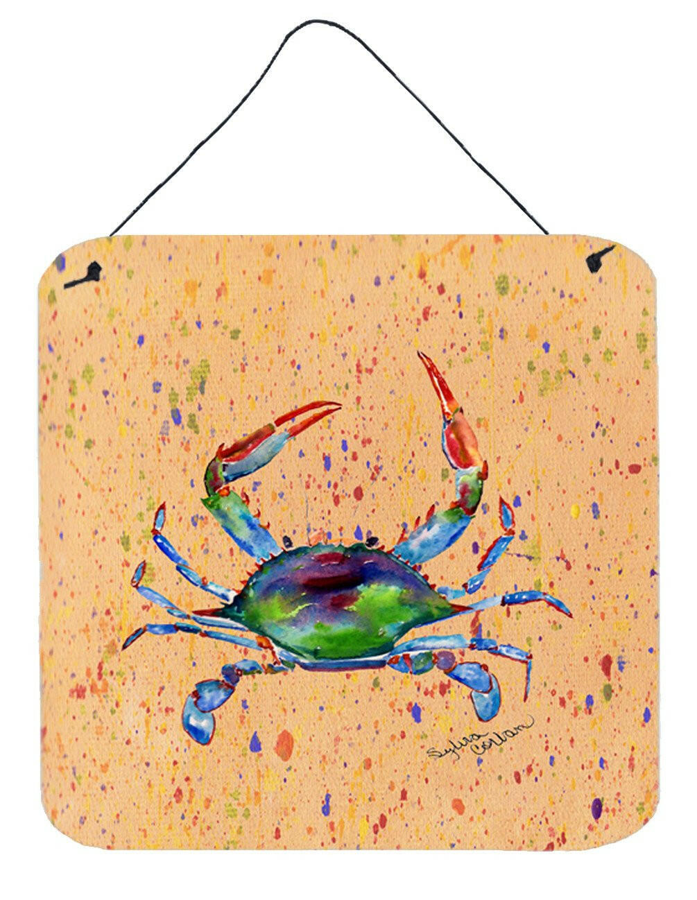 Crab Aluminium Metal Wall or Door Hanging Prints by Caroline's Treasures