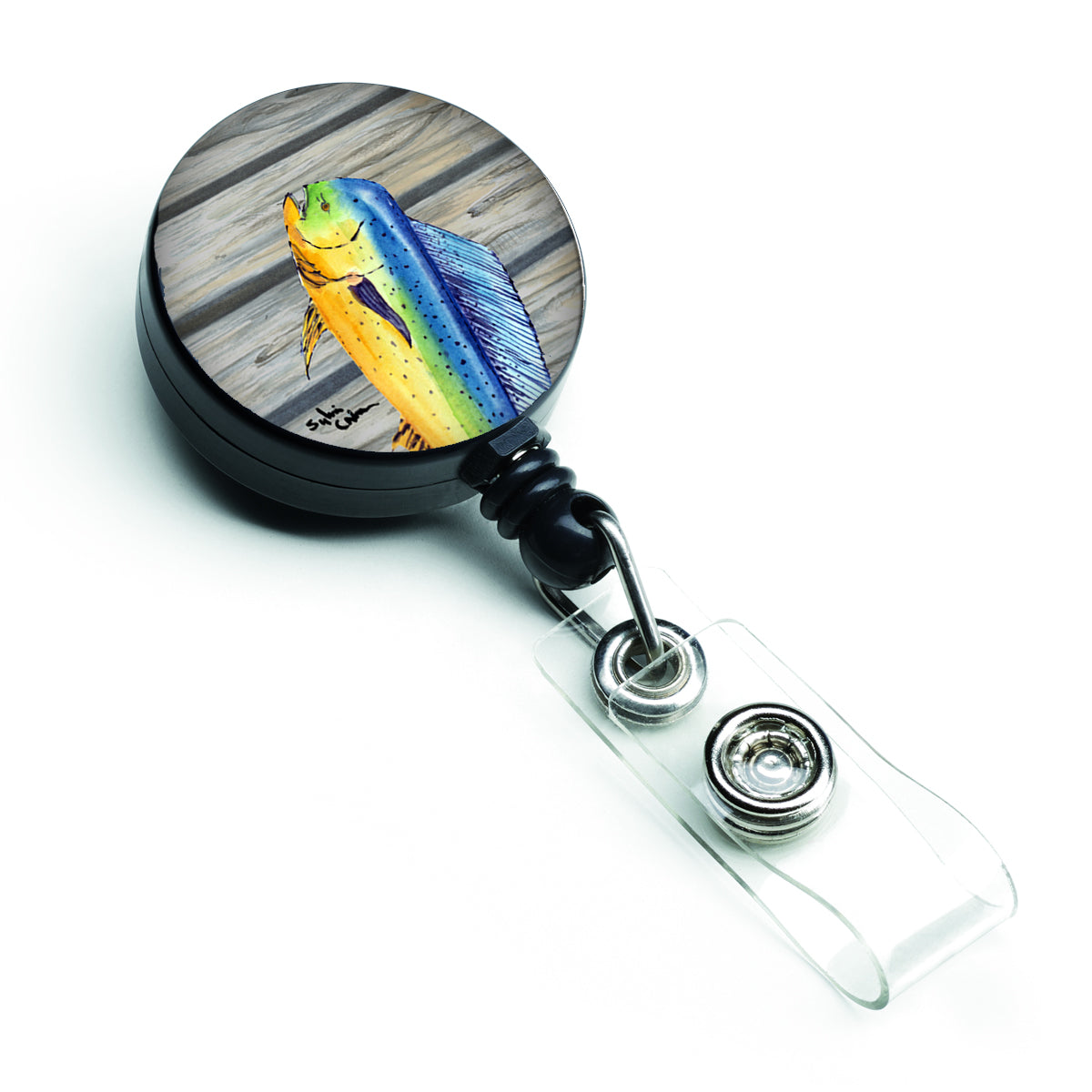 Mahi Mahi Dolphin Fish Retractable Badge Reel 8470BR  the-store.com.