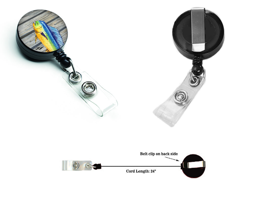 Mahi Mahi Dolphin Fish Retractable Badge Reel 8470BR  the-store.com.