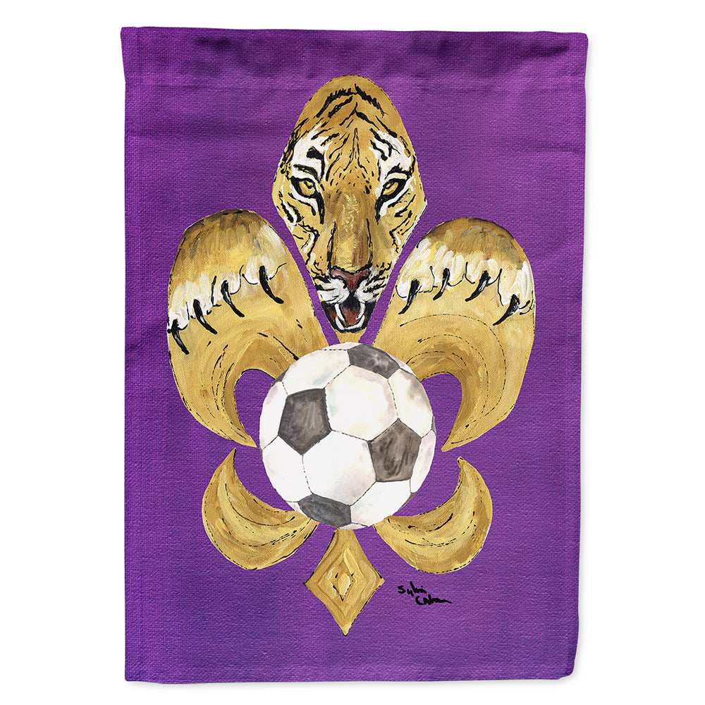 Tiger Soccer  Fleur de lis Flag Canvas House Size  the-store.com.