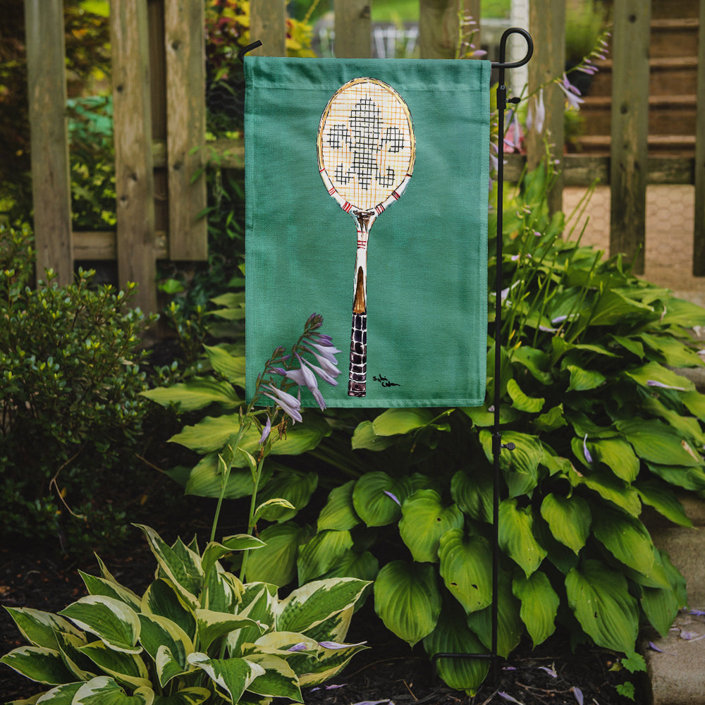 Tennis Fleur de lis Flag Garden Size.