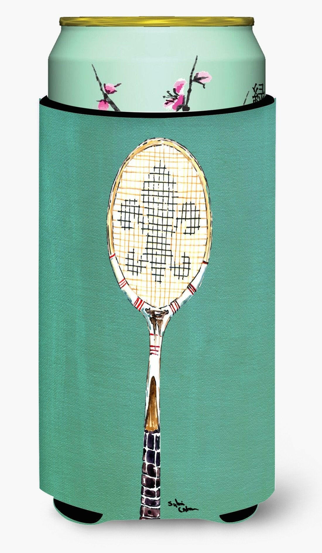 Tennis Racket Fleur de lis Tall Boy Beverage Insulator Beverage Insulator Hugger by Caroline's Treasures