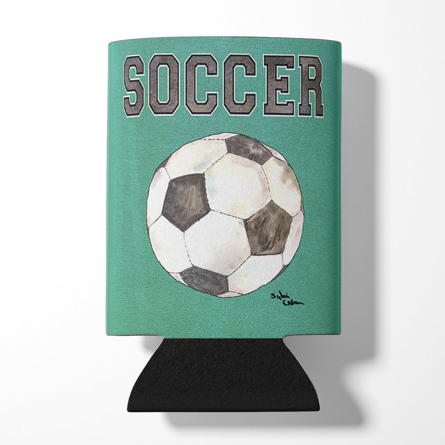 Soccer Can or Bottle Beverage Insulator Hugger.