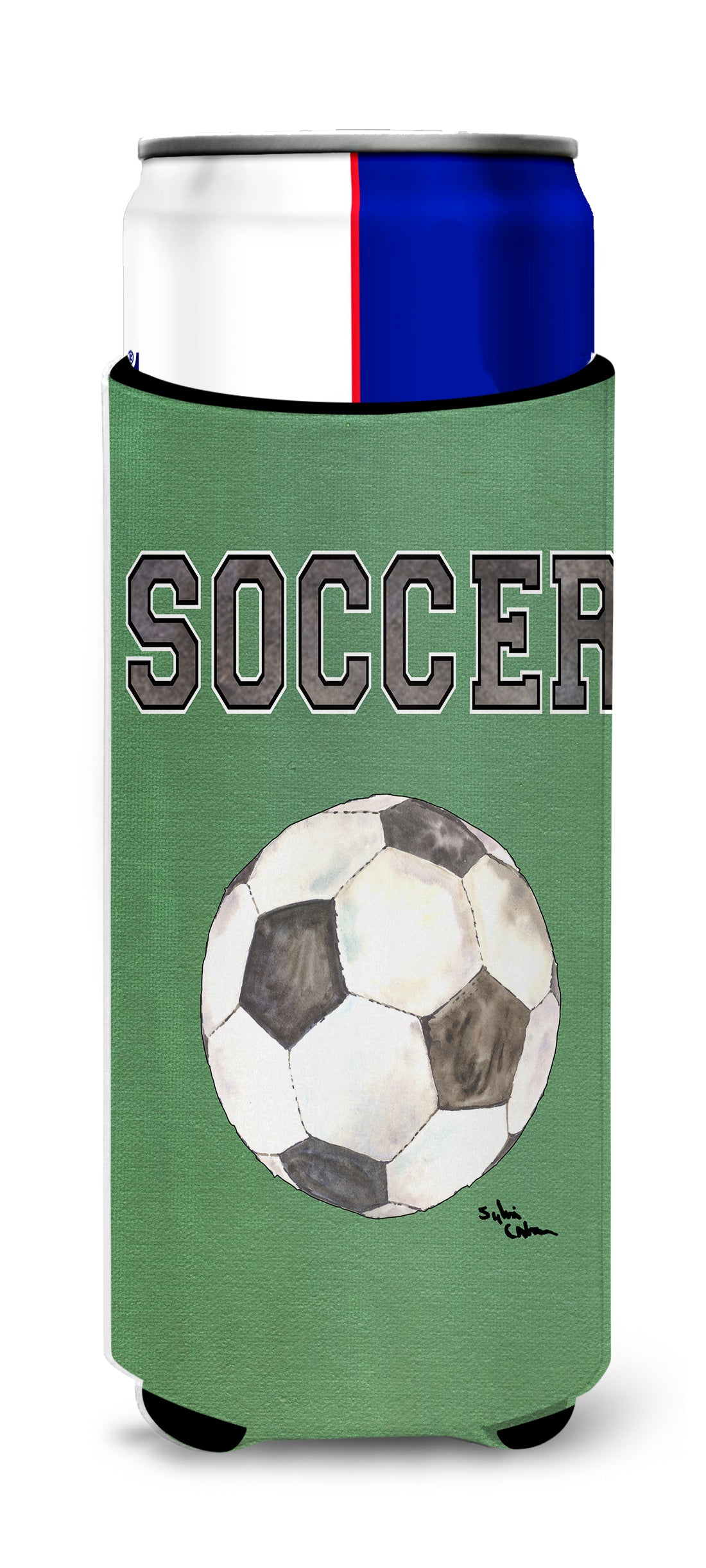 Soccer Ultra Beverage Insulators for slim cans 8484MUK.