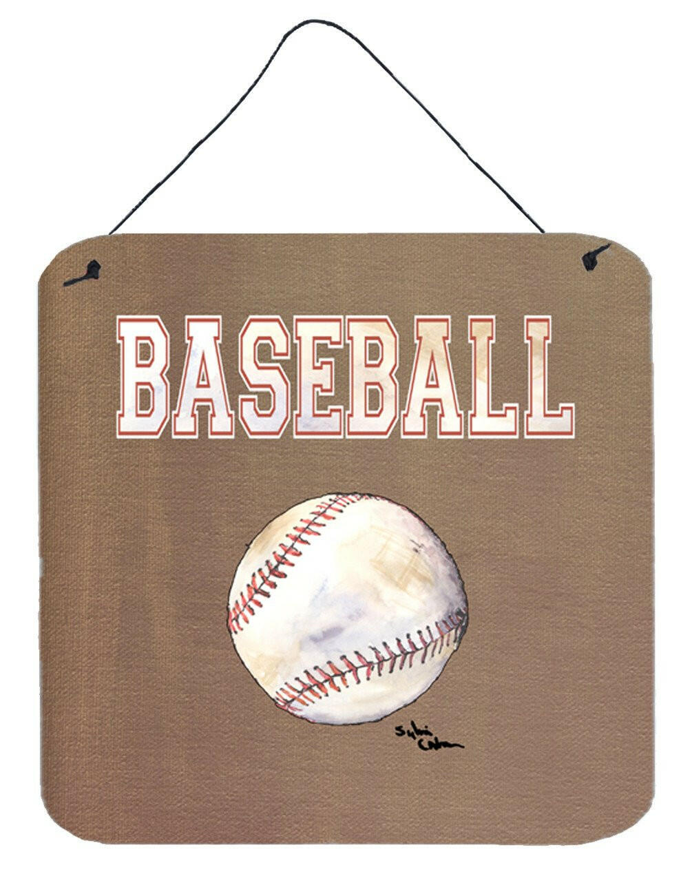 Baseball Aluminium Metal Wall or Door Hanging Prints by Caroline&#39;s Treasures