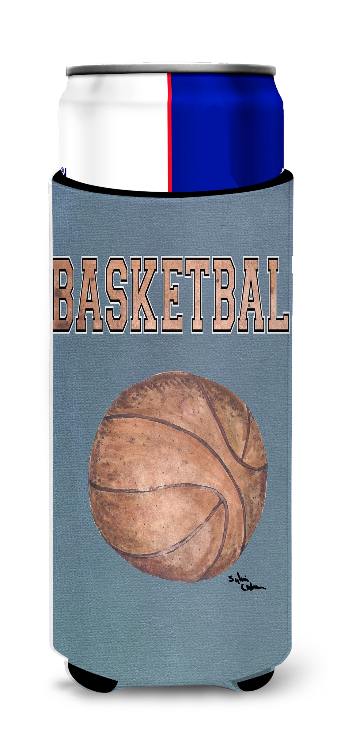 Basketball Ultra Beverage Insulators for slim cans 8486MUK.