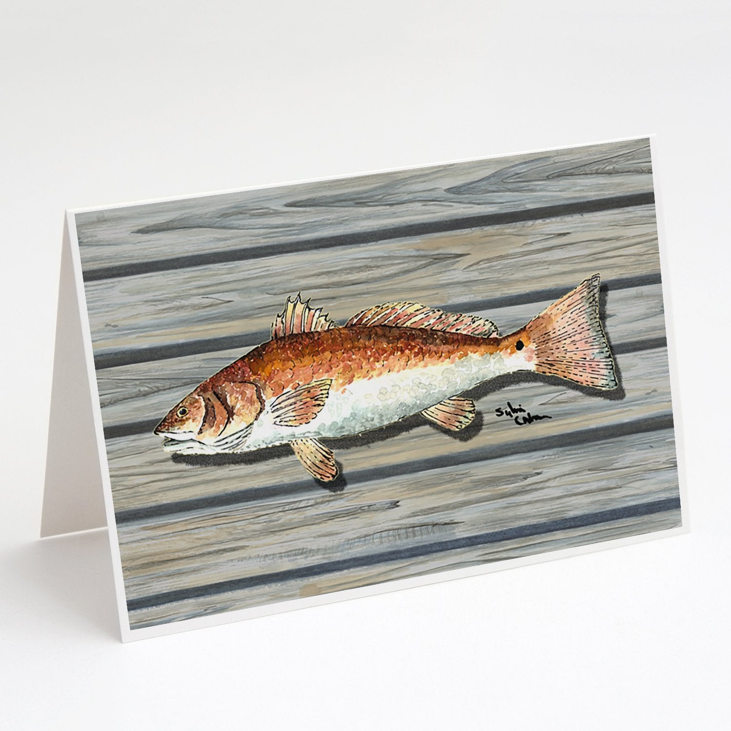 Buy this Fish Red Fish Greeting Cards and Envelopes Pack of 8