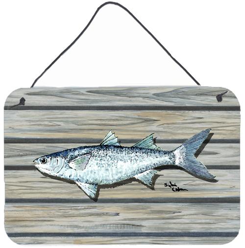 Fish Mullet Aluminium Metal Wall or Door Hanging Prints by Caroline's Treasures