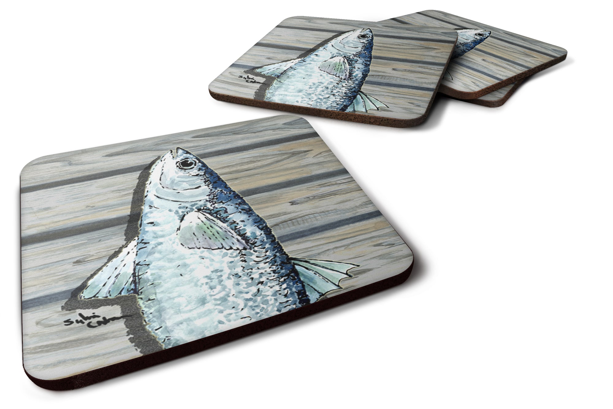 Set of 4 Mullet Foam Coasters - the-store.com