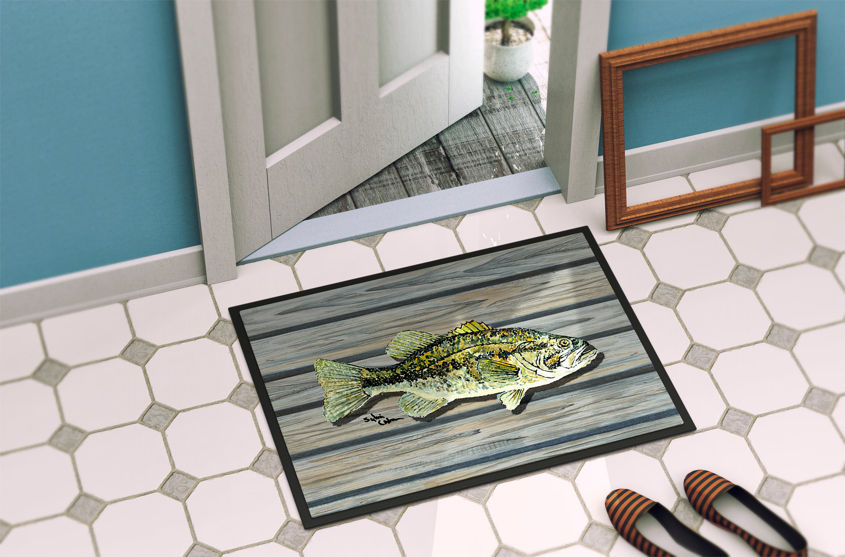 Fish Bass Small Mouth Indoor or Outdoor Mat 18x27 8493 Doormat - the-store.com