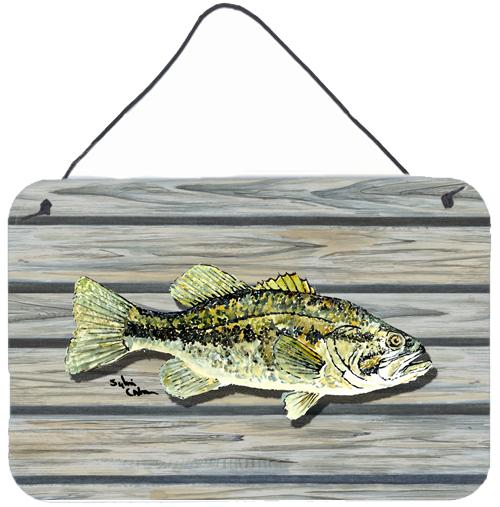 Fish Bass Small Mouth Aluminium Metal Wall or Door Hanging Prints by Caroline's Treasures